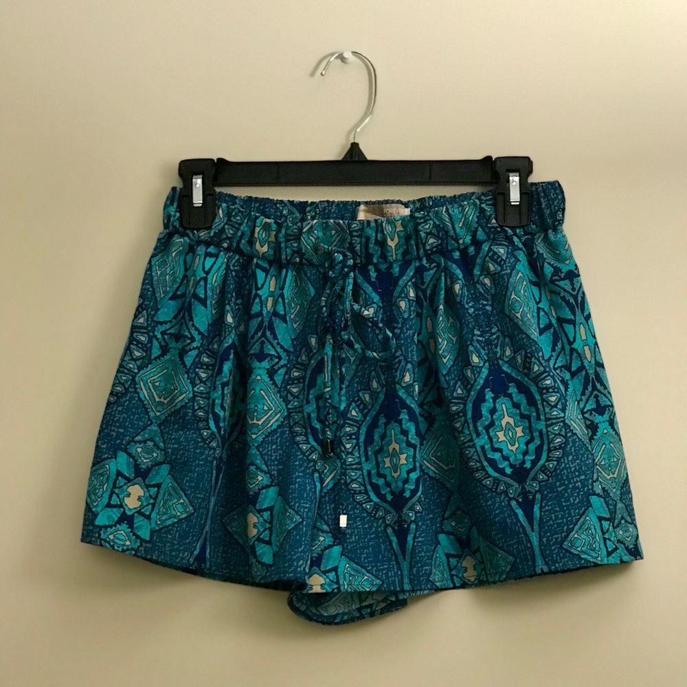 Blue Patterned Shorts